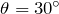 \theta=30^\circ