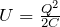 U=\frac{Q^2}{2C}