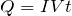 Rendered by QuickLaTeX.com Q=IVt