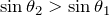Rendered by QuickLaTeX.com $$\sin\theta_2>\sin\theta_1$$